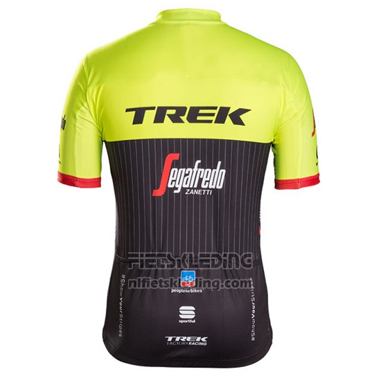 2017 Fietskleding Trek Segafredo Groen en Zwart Korte Mouwen en Koersbroek